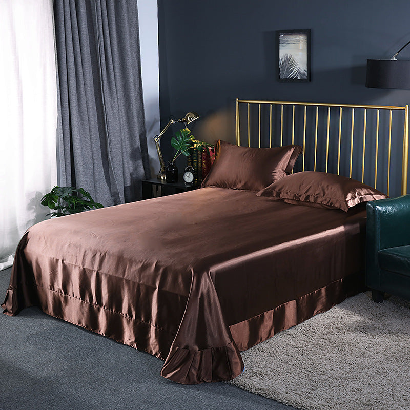 moregrowth101 double-sided ice silk bed sheet