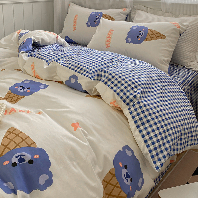 moregrowth101 pure cotton four-piece bedding set