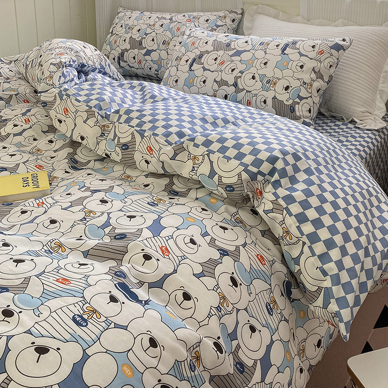 moregrowth101 pure cotton four-piece bedding set