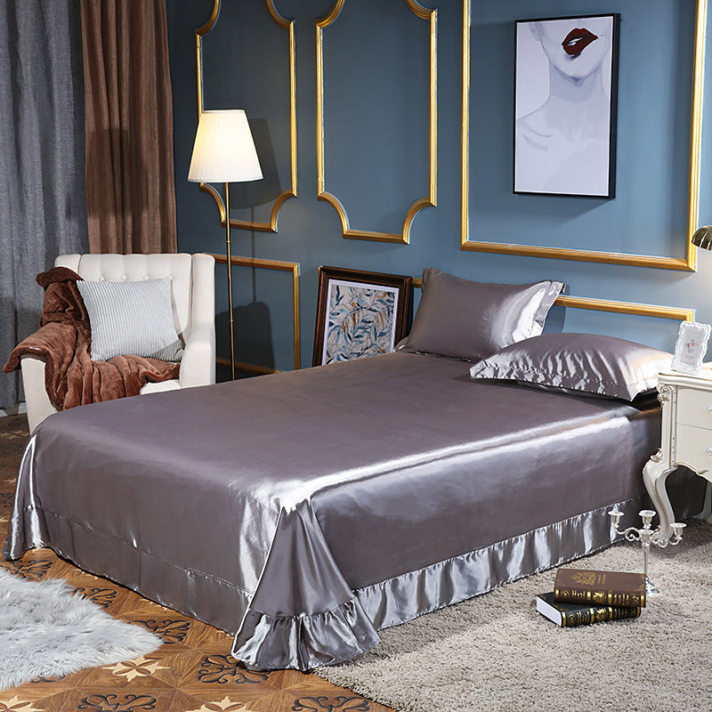 moregrowth101 double-sided ice silk bed sheet