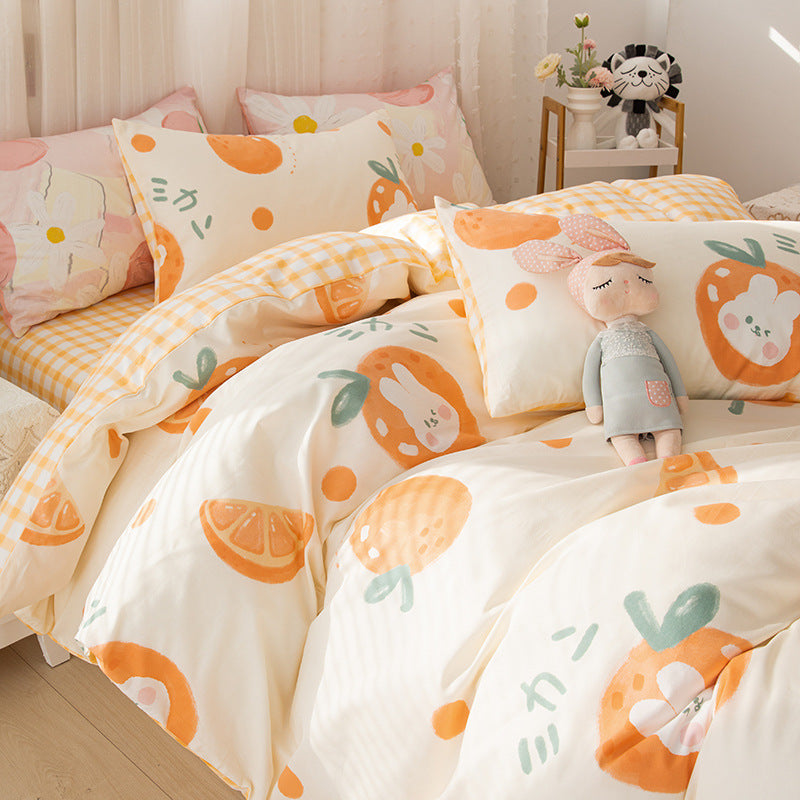 moregrowth101 pure cotton four-piece bedding set