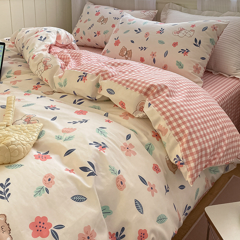 moregrowth101 pure cotton four-piece bedding set