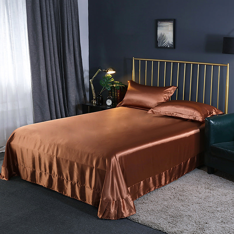 moregrowth101 double-sided ice silk bed sheet