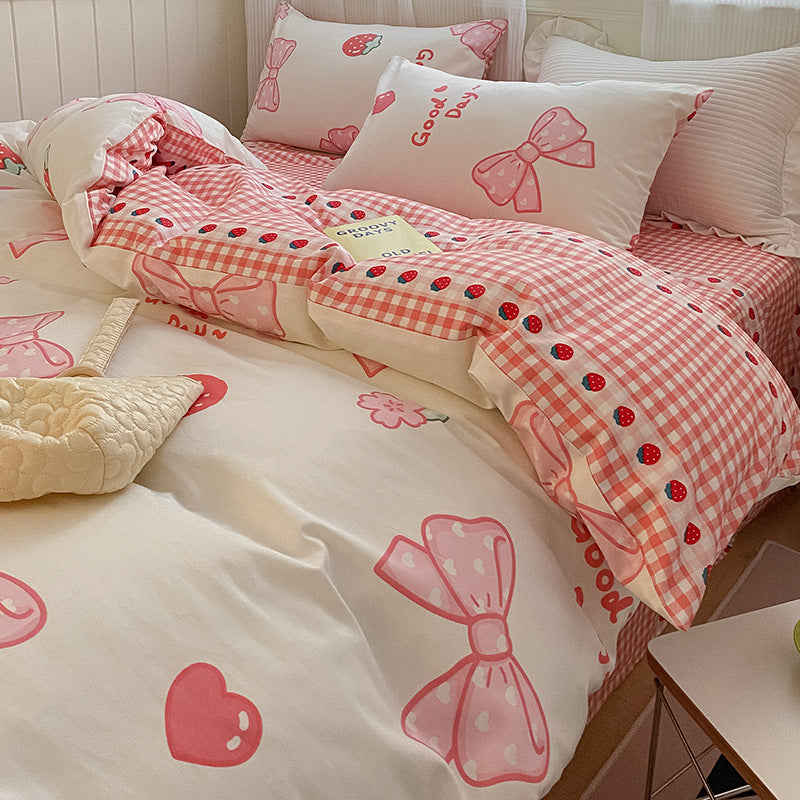 moregrowth101 pure cotton four-piece bedding set
