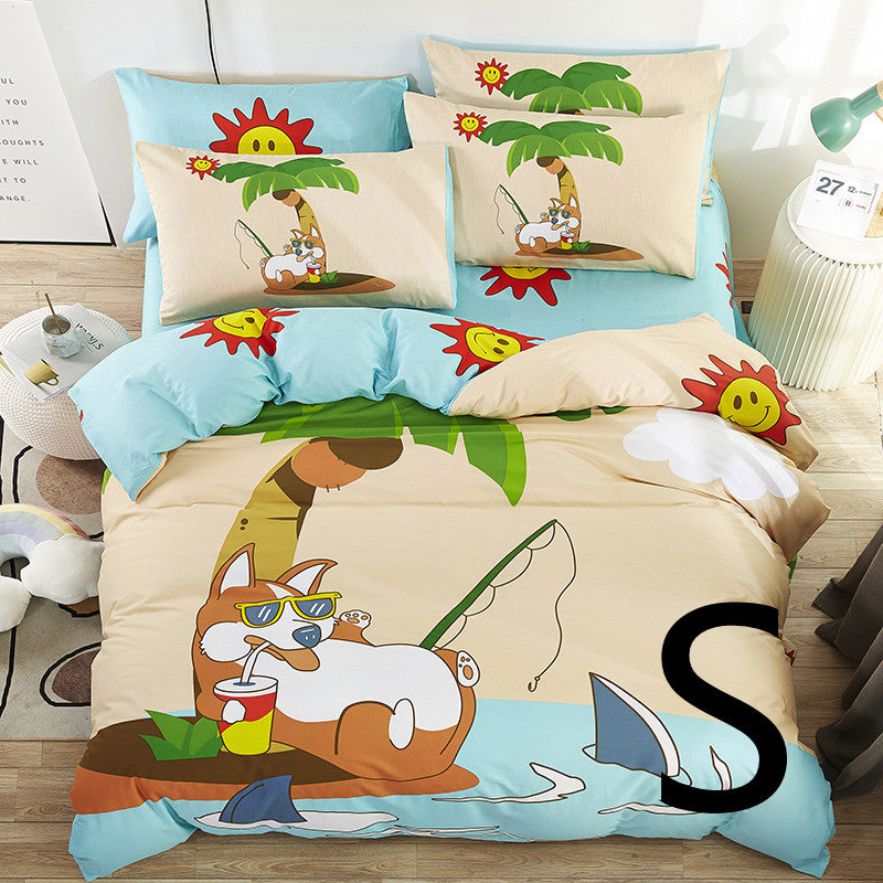 moregrowth101 cute cartoon children bed sheet
