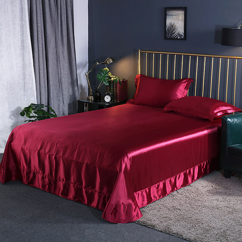moregrowth101 double-sided ice silk bed sheet