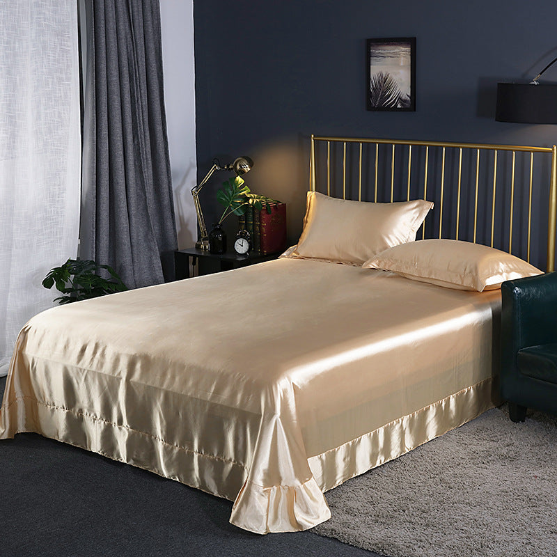 moregrowth101 double-sided ice silk bed sheet