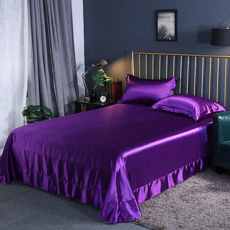 moregrowth101 double-sided ice silk bed sheet