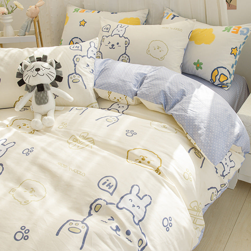 moregrowth101 pure cotton four-piece bedding set