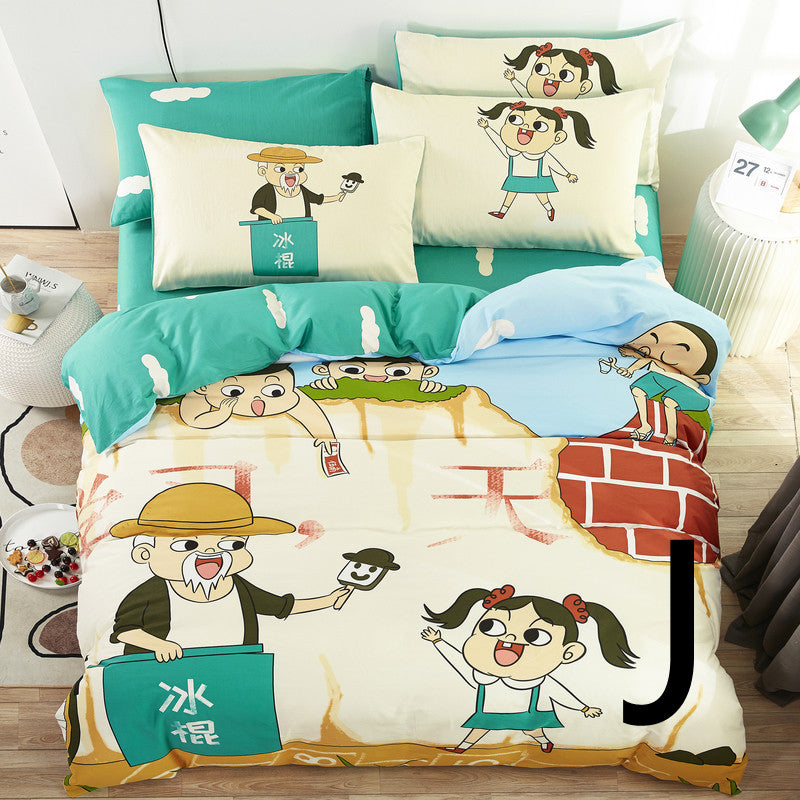moregrowth101 cute cartoon children bed sheet