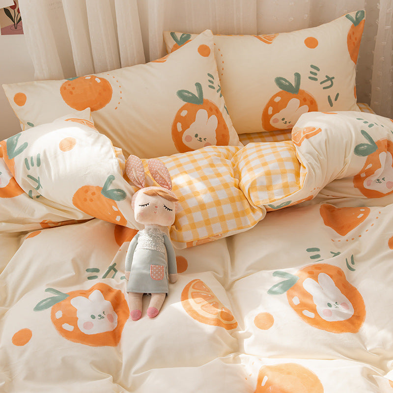 moregrowth101 pure cotton four-piece bedding set